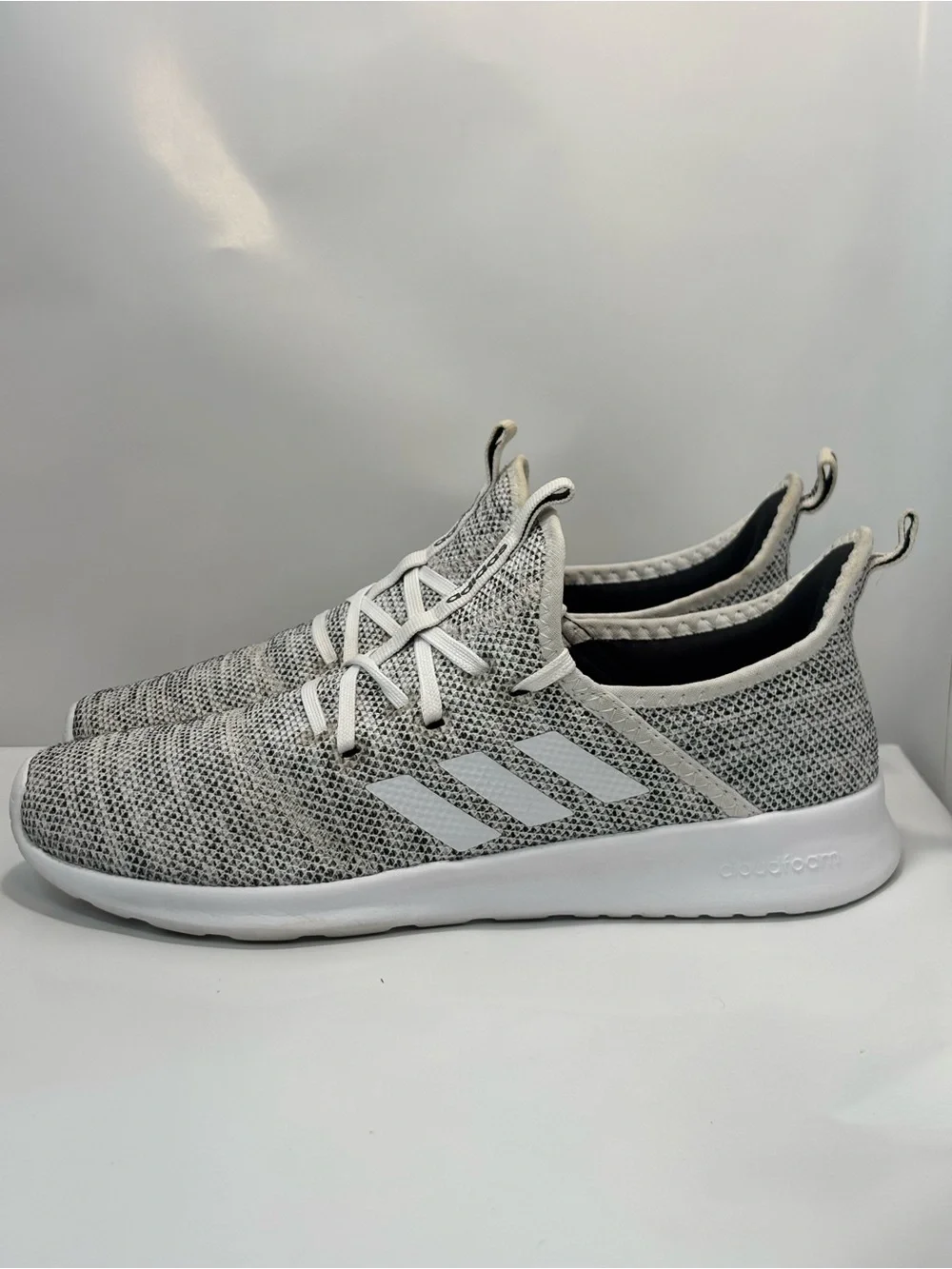 Adidas Cloudfoam Pure Women's Size 8 Cloud White/Black Shoes Sneakers DB0695